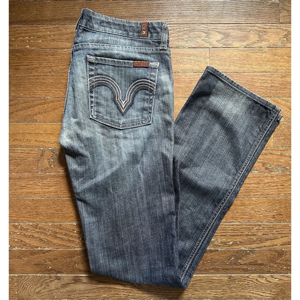 Seven For All Mankind KATE Women's Jeans Bootcut Low Rise Size 28 Made In USA